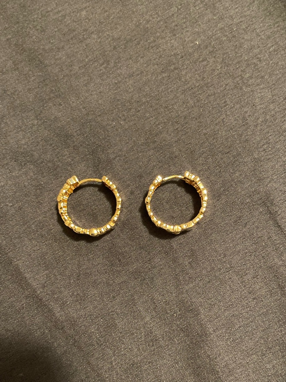 New - 14k gold plated hoops earrings